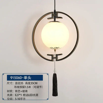 chinoiserie retro 4 light black chandelier dining room