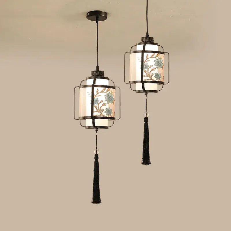 chinoiserie retro 4 light black chandelier dining room
