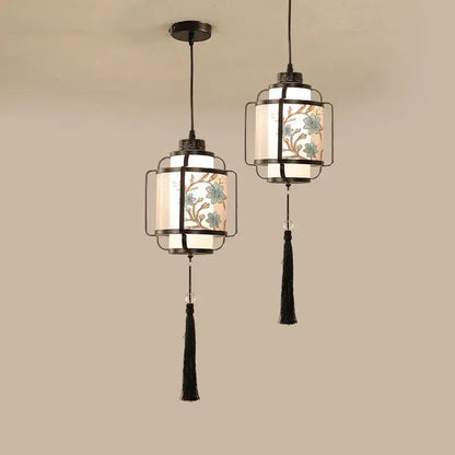chinoiserie retro 4 light black chandelier dining room