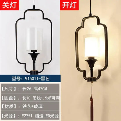 chinoiserie retro 4 light black chandelier dining room