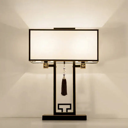 Chinoiserie style black and gold floor lamp for living room