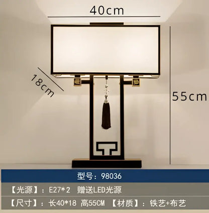 Chinoiserie style black and gold floor lamp for living room