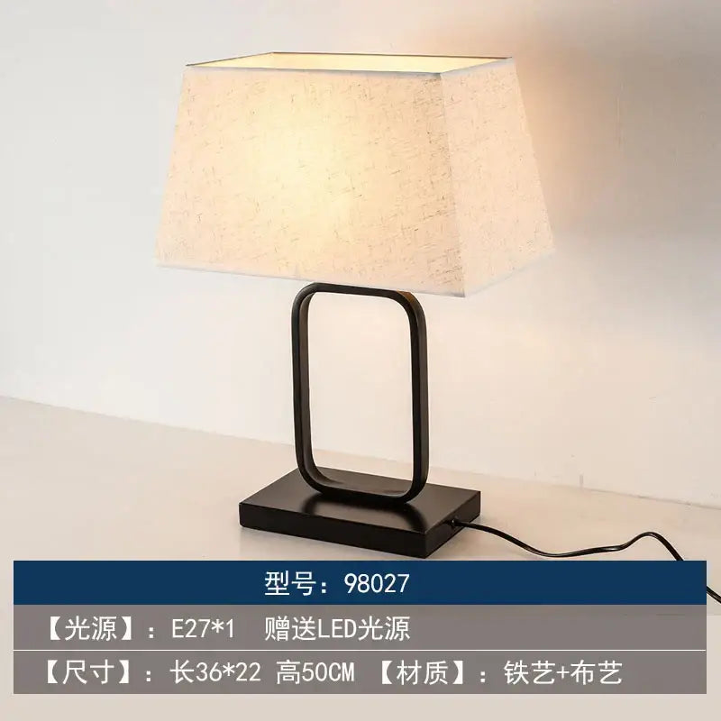 Chinoiserie table floor lamp black & cream living room light