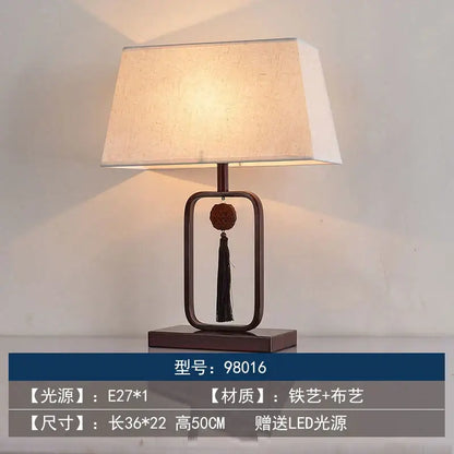 Chinoiserie table floor lamp black & cream living room light