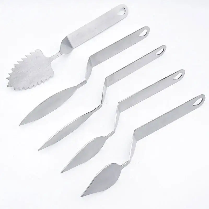 Stainless steel leaf knife fondant tool 5 piece kitchen set