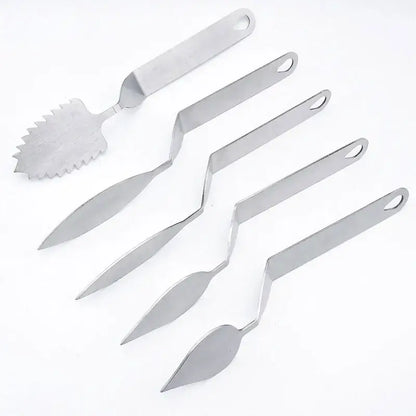 Stainless steel leaf knife fondant tool 5 piece kitchen set