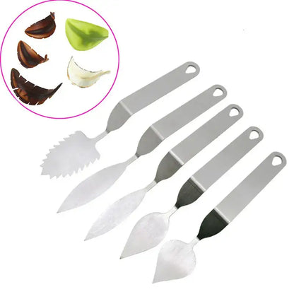 Stainless steel leaf knife fondant tool 5 piece kitchen set