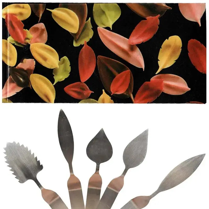 Stainless steel leaf knife fondant tool 5 piece kitchen set