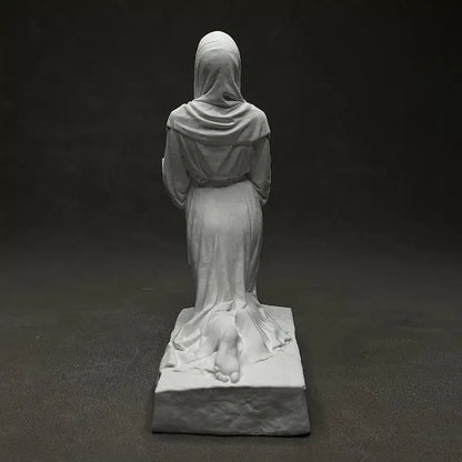 Artistic white marble christian pray sculpture living room decor