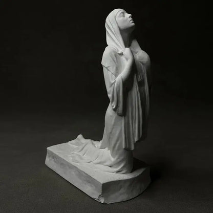 Artistic white marble christian pray sculpture living room decor