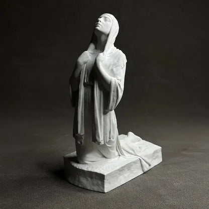 Artistic white marble christian pray sculpture living room decor