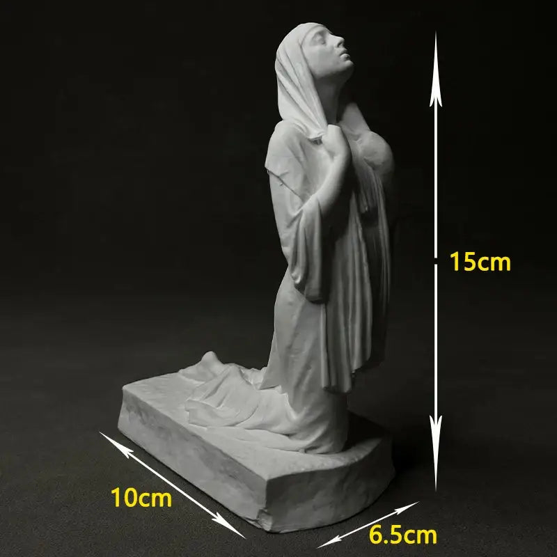 Artistic white marble christian pray sculpture living room decor