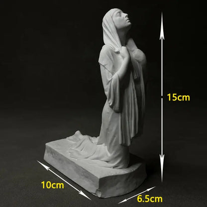 Artistic white marble christian pray sculpture living room decor