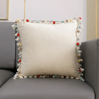 Christmas bell red embroidered pillow cover living room holiday decor