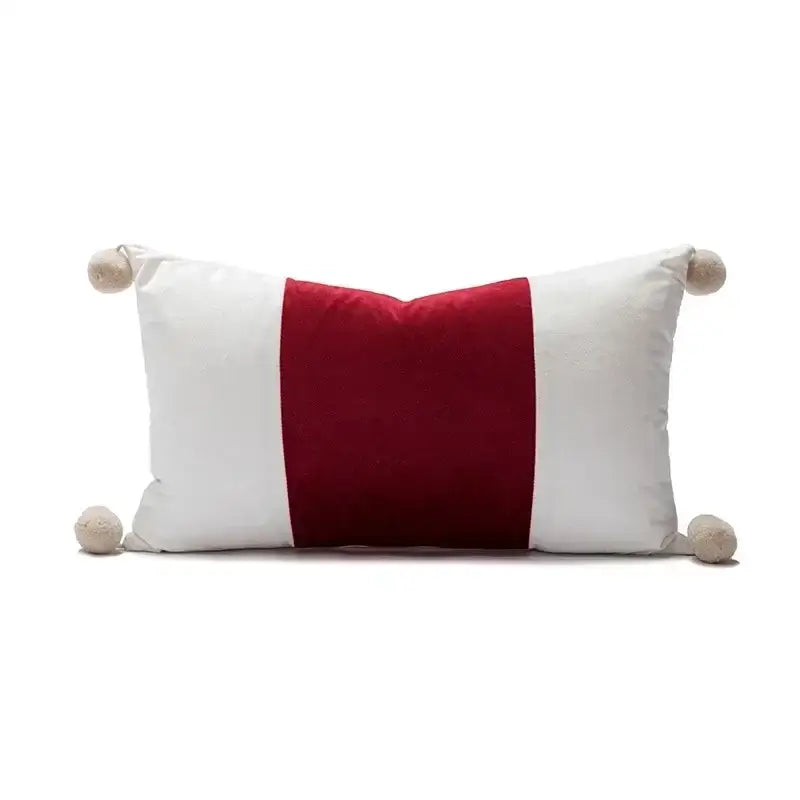 Christmas cartoon candy cushion cover red & white living room pillow