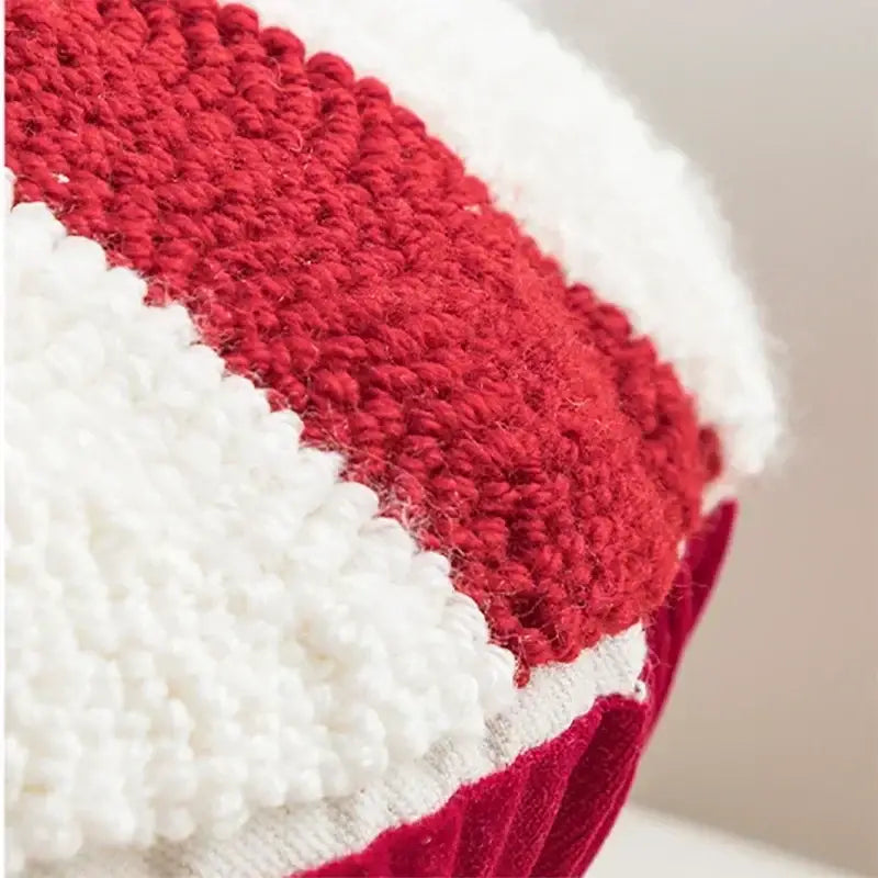 Christmas cartoon candy cushion cover red & white living room pillow