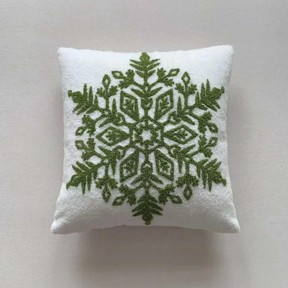 Christmas cartoon embroidered pillow cover red & white living room decor