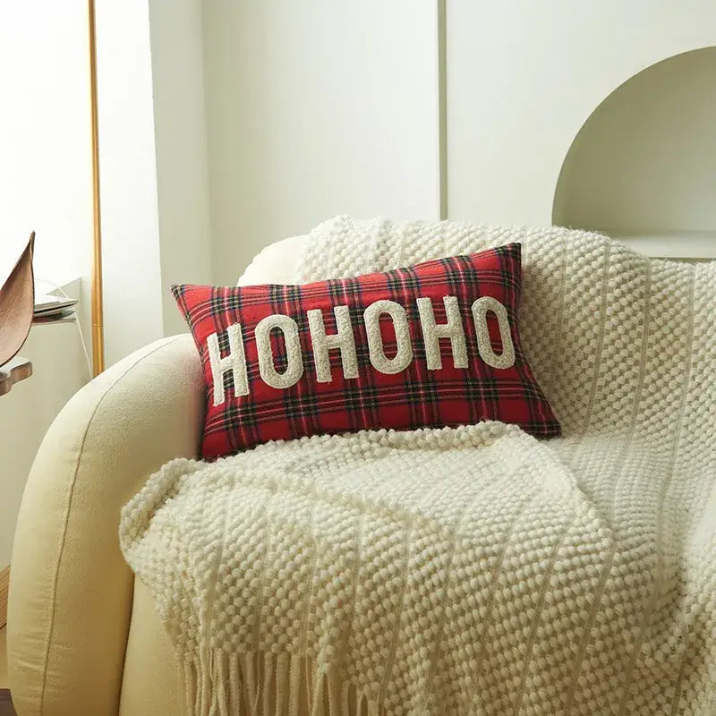 Festive cartoon letter embroidered pillow cover living room decor