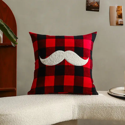Festive cartoon letter embroidered pillow cover living room decor