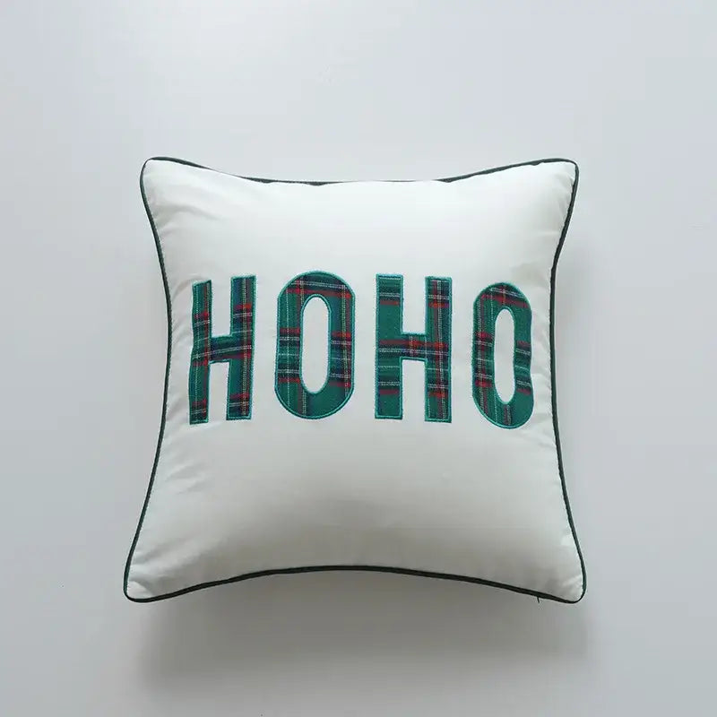 Festive cartoon letter embroidered pillow cover living room decor