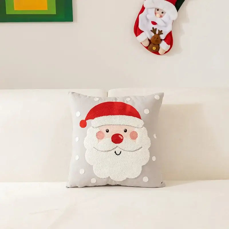 Festive cartoon letter embroidered pillow cover living room decor