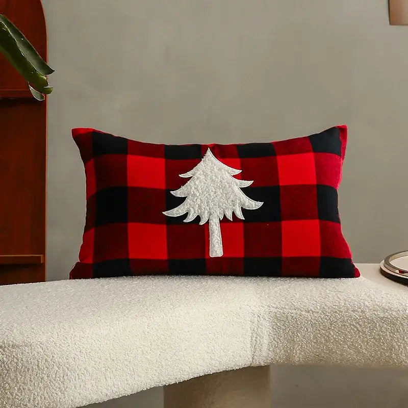 Festive cartoon letter embroidered pillow cover living room decor