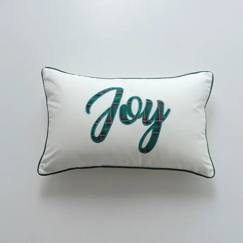 Festive cartoon letter embroidered pillow cover living room decor