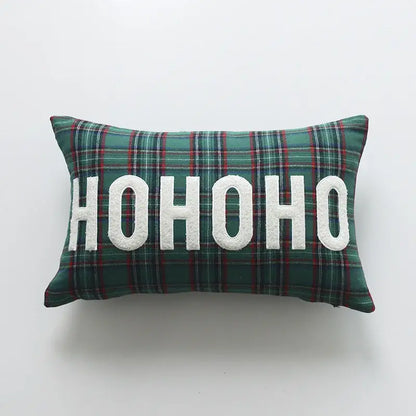 Festive cartoon letter embroidered pillow cover living room decor