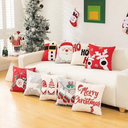 Festive cartoon letter embroidered pillow cover living room decor