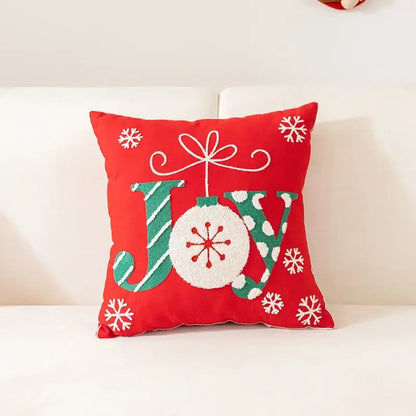 Festive cartoon letter embroidered pillow cover living room decor
