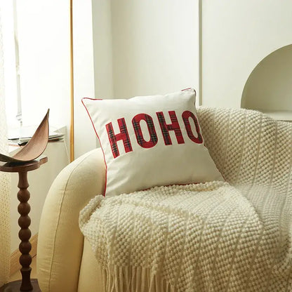 Festive cartoon letter embroidered pillow cover living room decor