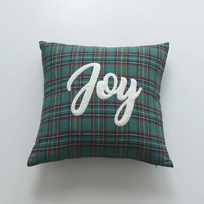 Festive cartoon letter embroidered pillow cover living room decor