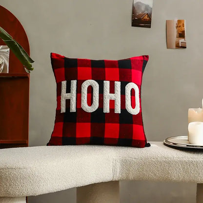 Festive cartoon letter embroidered pillow cover living room decor