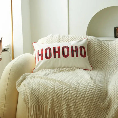 Festive cartoon letter embroidered pillow cover living room decor