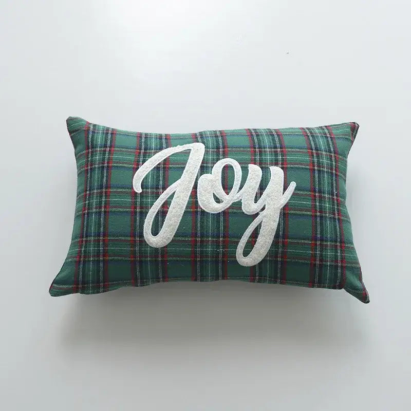 Festive cartoon letter embroidered pillow cover living room decor