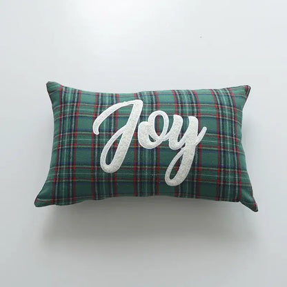 Festive cartoon letter embroidered pillow cover living room decor