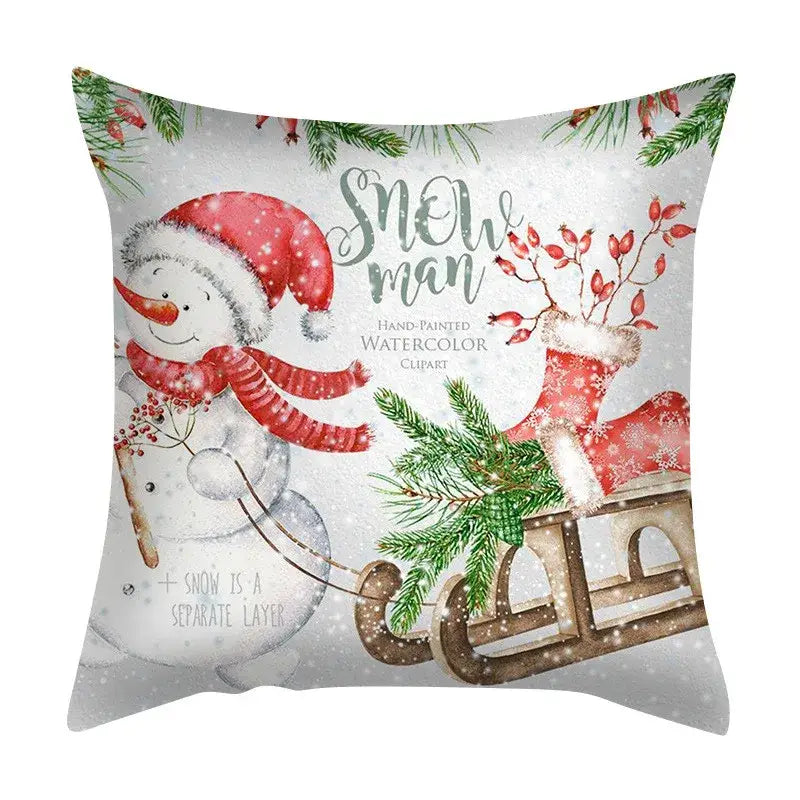 Vintage festive christmas cushion cover set living room decor