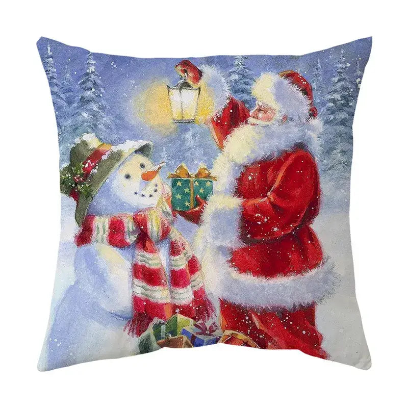 Vintage festive christmas cushion cover set living room decor