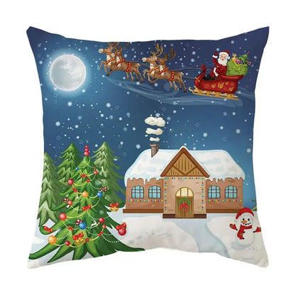 Vintage festive christmas cushion cover set living room decor