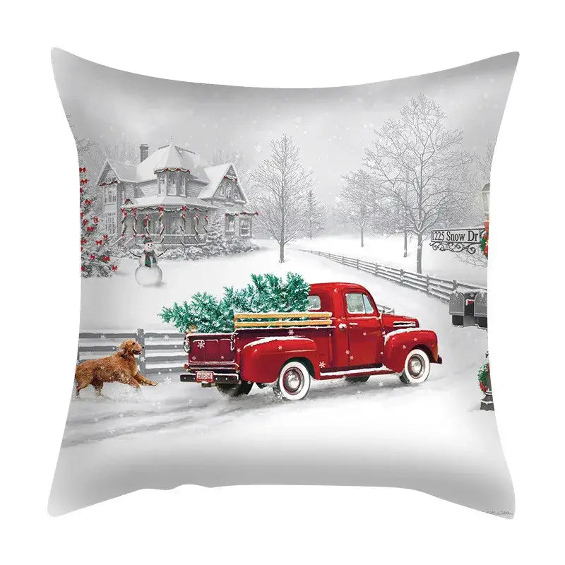 Vintage festive christmas cushion cover set living room decor