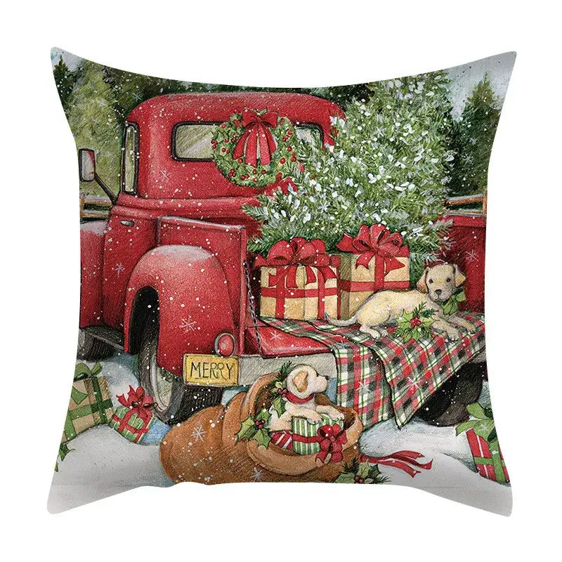 Vintage festive christmas cushion cover set living room decor
