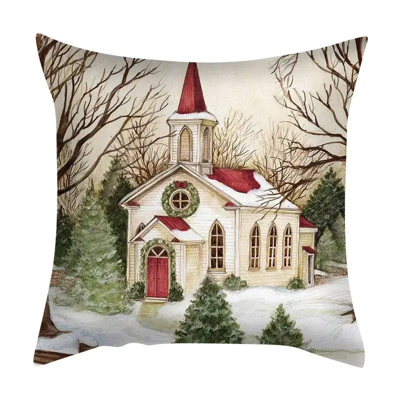 Vintage festive christmas cushion cover set living room decor