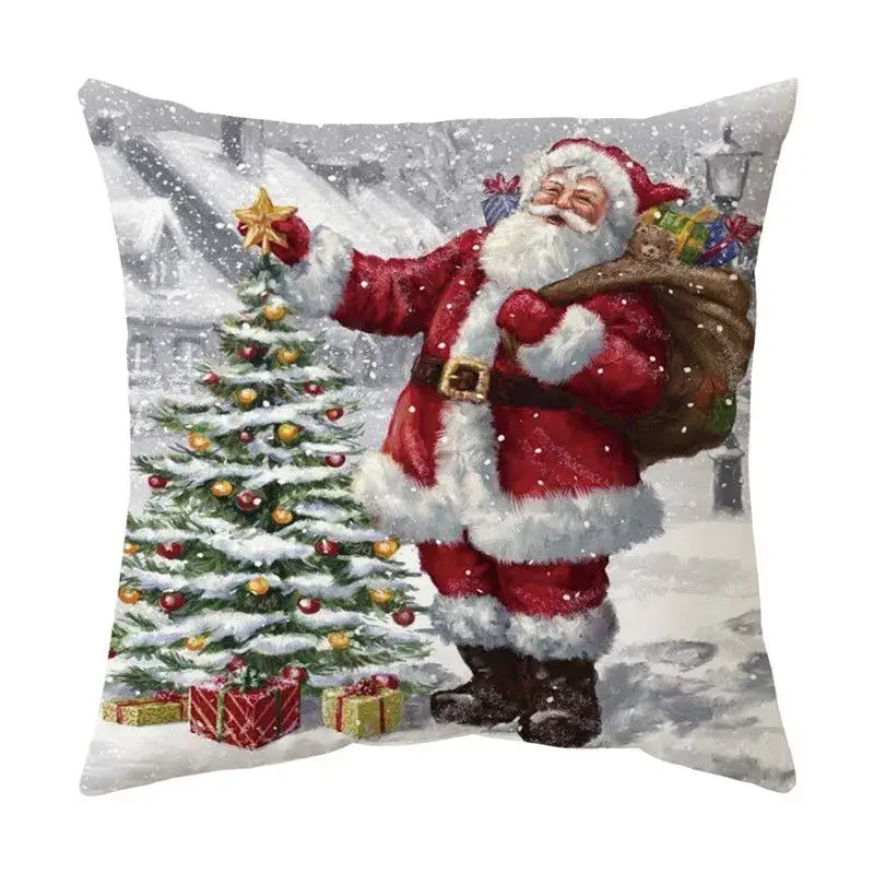 Vintage festive christmas cushion cover set living room decor