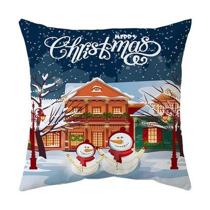 Vintage festive christmas cushion cover set living room decor