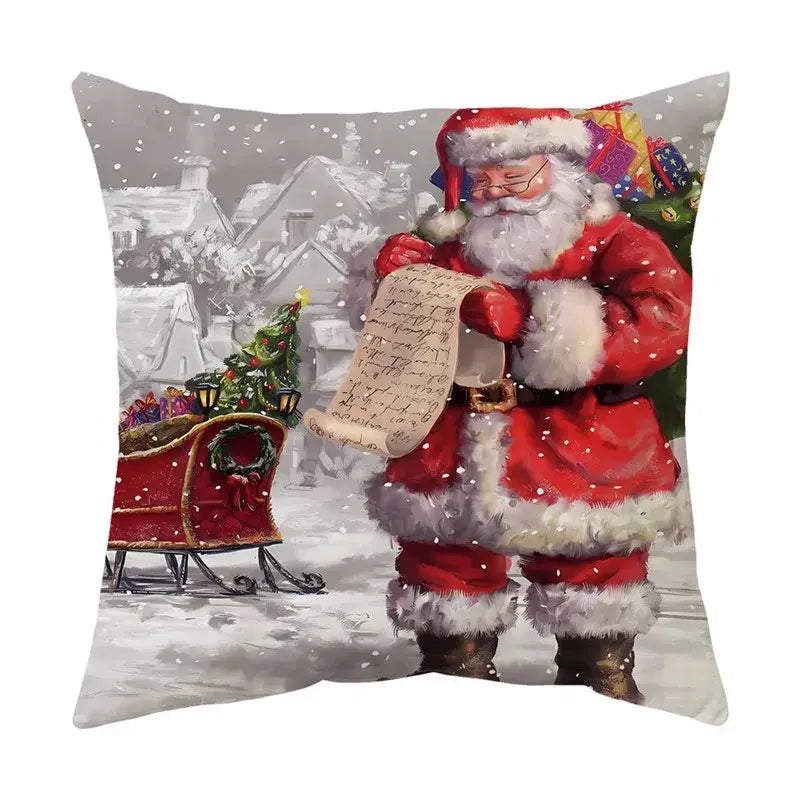 Vintage festive christmas cushion cover set living room decor