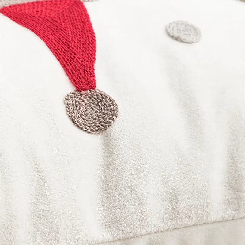 Christmas day embroidered pillowcase living room festive throw pillow