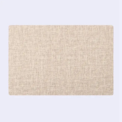 Elegant beige scalloped linen christmas decor placemat dining room