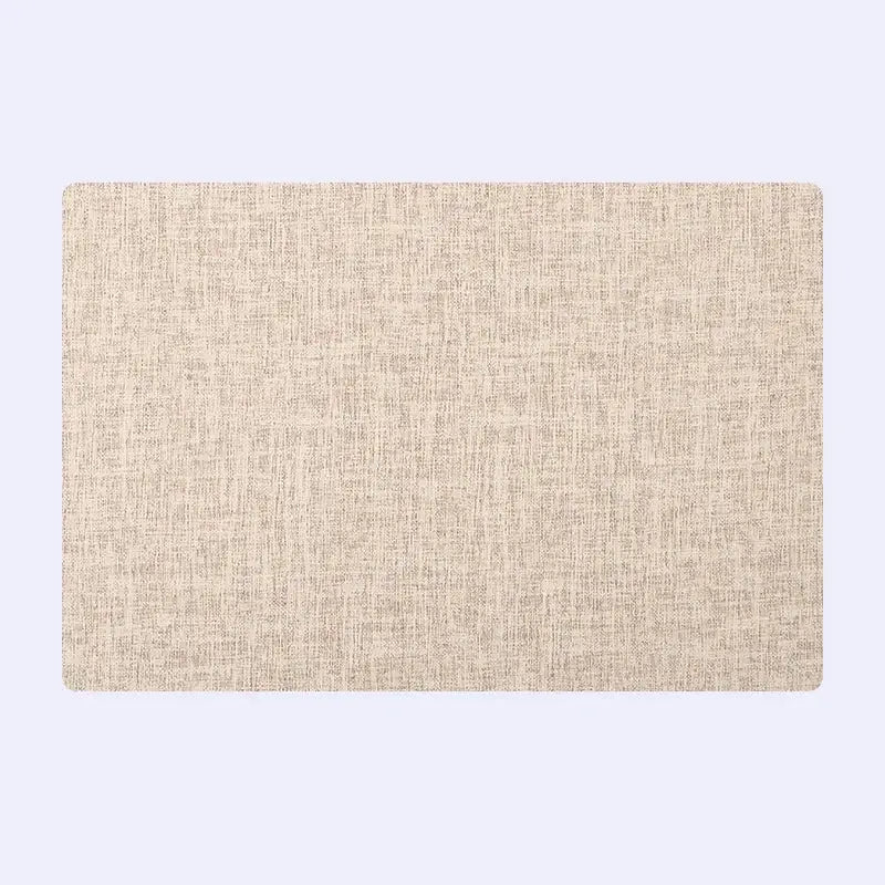 Elegant beige scalloped linen christmas decor placemat dining room