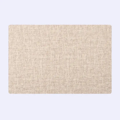 Elegant beige scalloped linen christmas decor placemat dining room