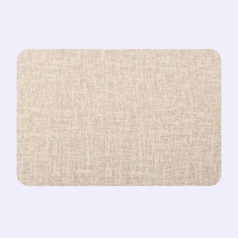 Elegant beige scalloped linen christmas decor placemat dining room